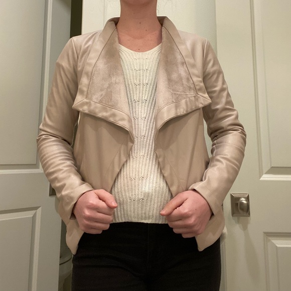 Cream Leather Jacket - Picture 7 of 7